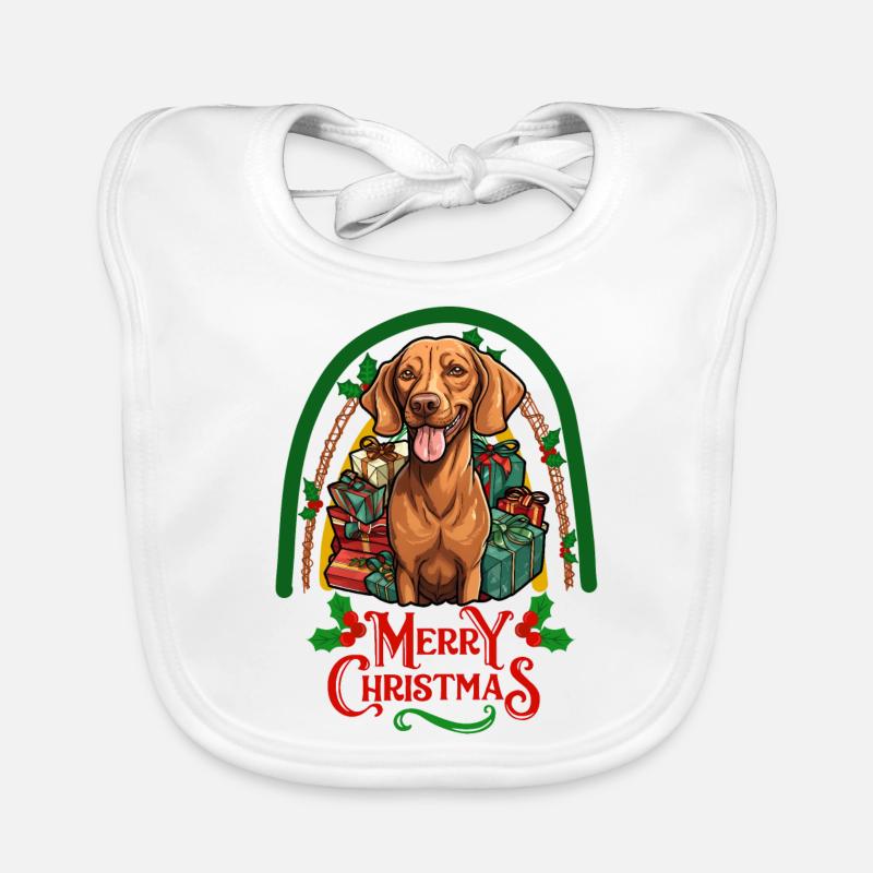 Vizsla Joyeux Noël Bavoir bio Bébé