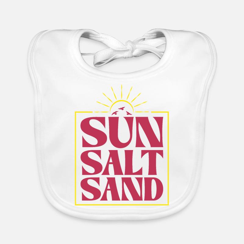 Sun Salt Sand, Vacances d’été à la mer à Sun Beach Fun Bavoir bio Bébé