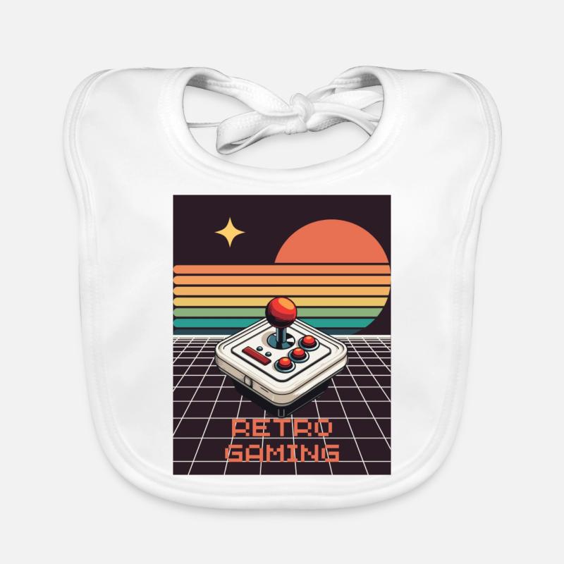Retro Style Game Design Baby Bio-Lätzchen