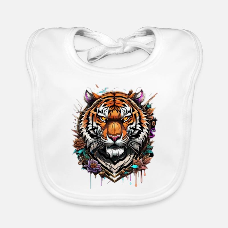 Graffiti Tigre Bavoir bio Bébé