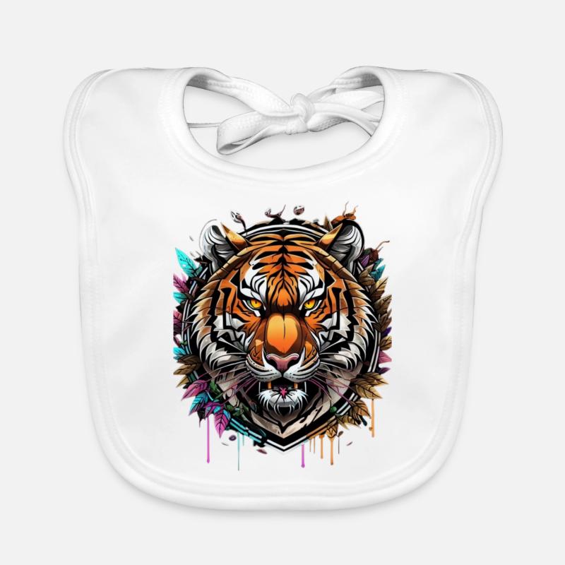 Graffiti Tigre Bavoir bio Bébé