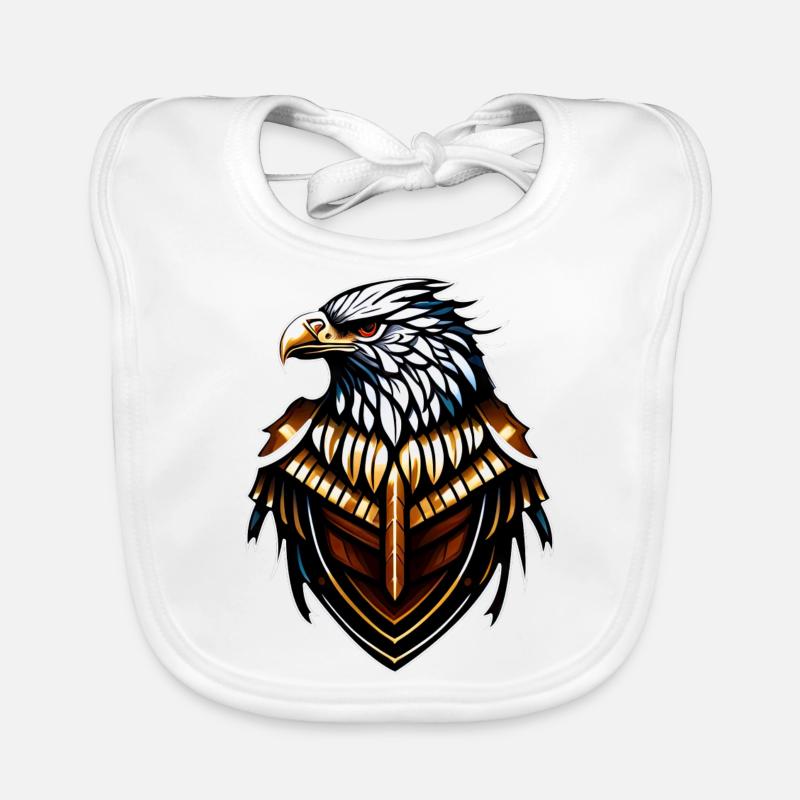 Eagle Emblem Logo Organic Baby Bibs