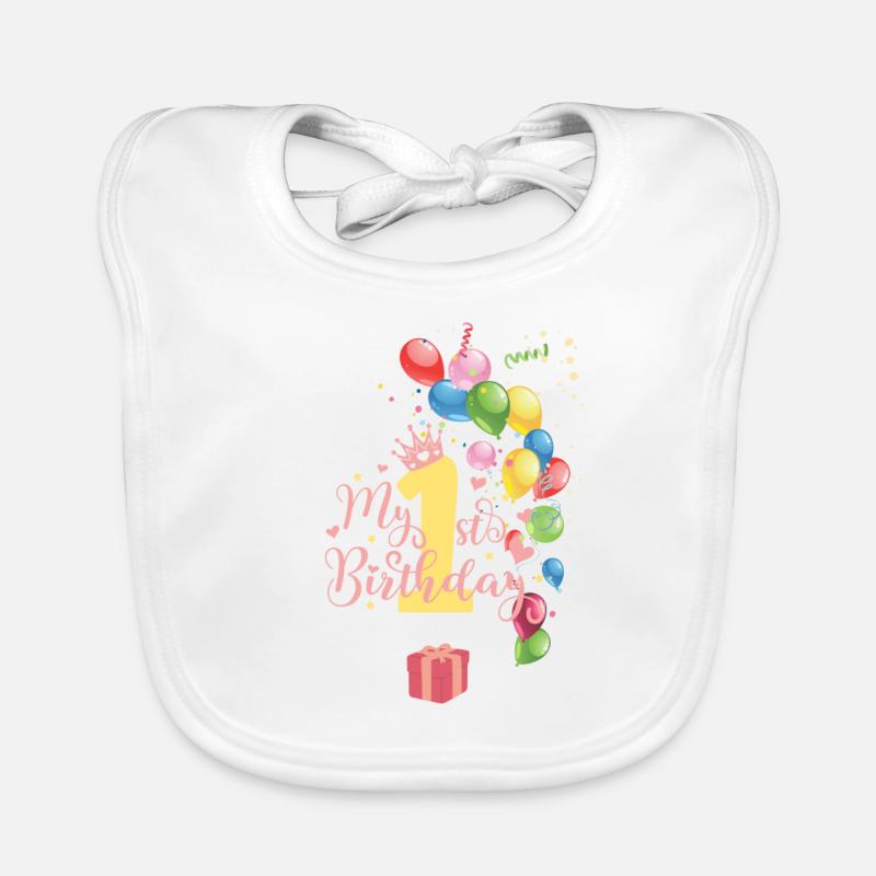 My first birthday Organic Baby Bibs