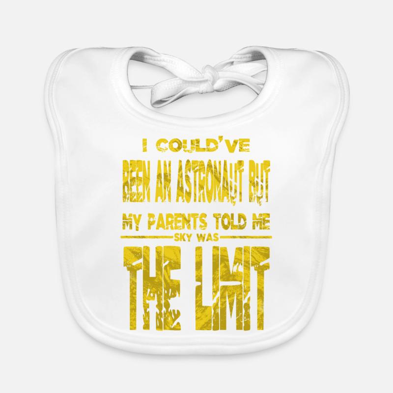 humor statement astrophysics fun spaceship happy Baby Bio-Lätzchen