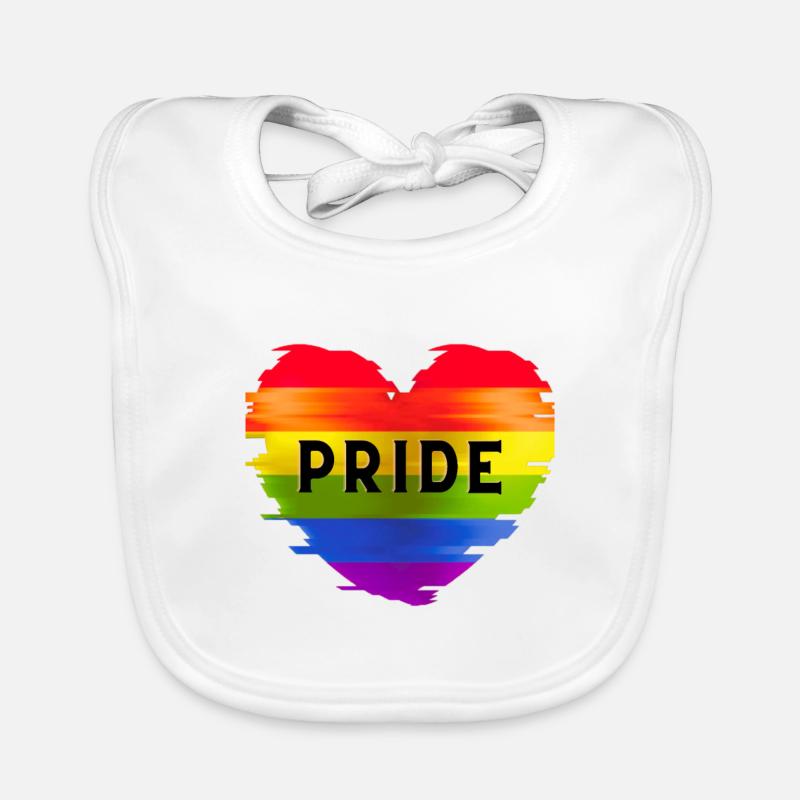 LGBTQ+ Herz Baby Bio-Lätzchen