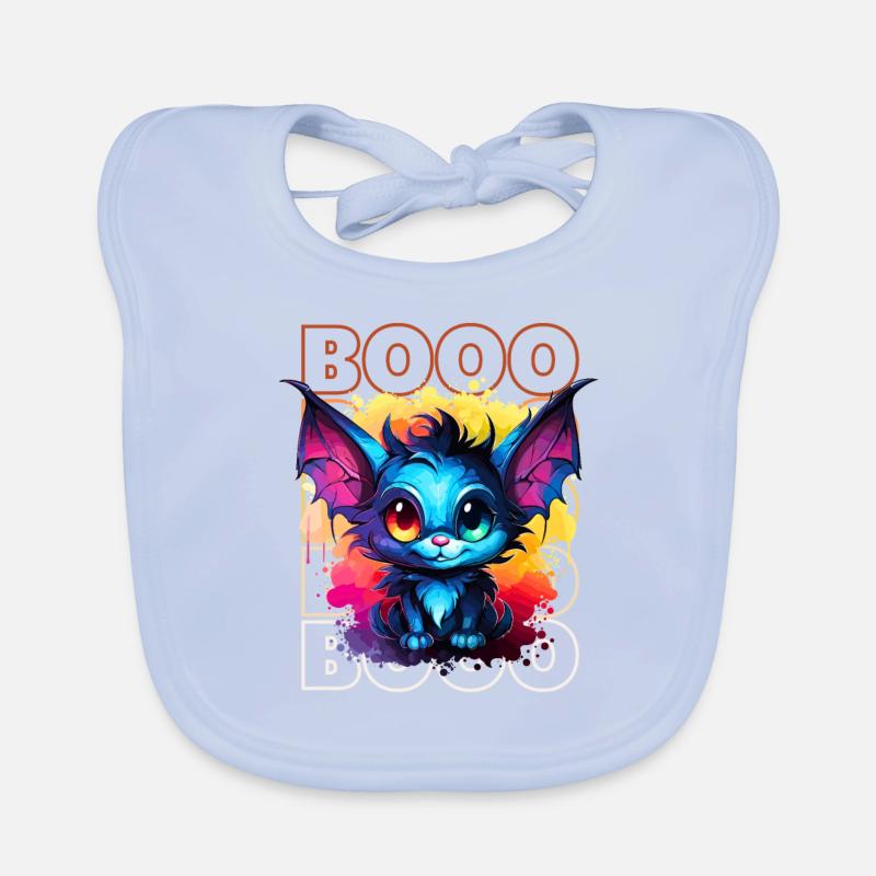 Chibi Swoop & Booo! Nighttime Flutter Tee! Organic Baby Bibs