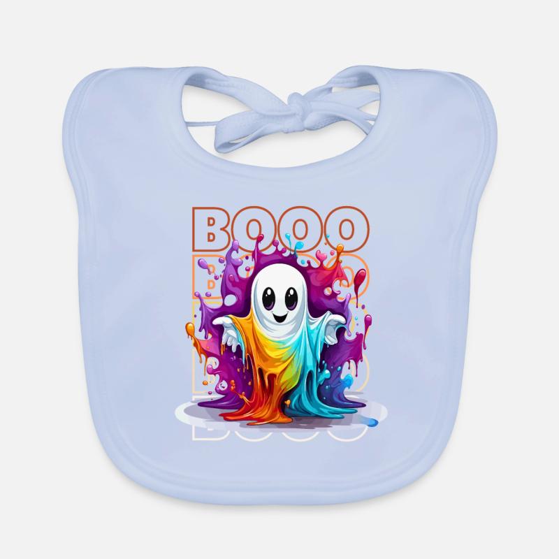 Chibi Float & Booo! Whimsical Wisp Tee! Organic Baby Bibs