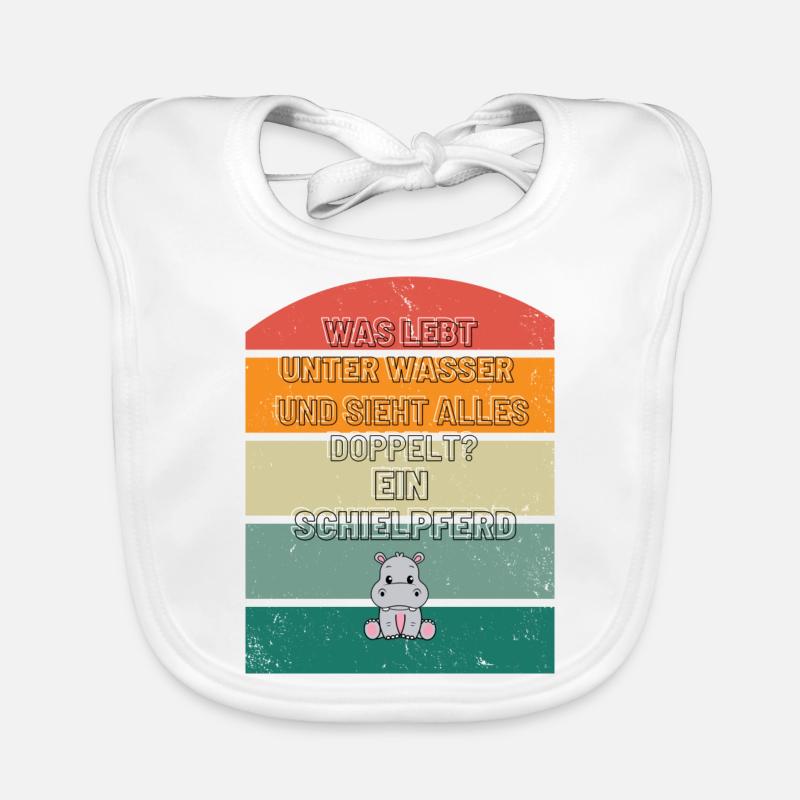 Retro Nilpferd Baby Bio-Lätzchen