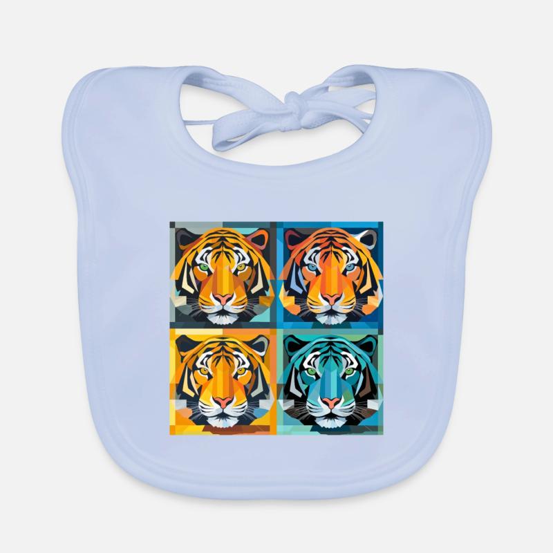 Optischer Täuschungstiger: Op Art und Jugendstil Baby Bio-Lätzchen