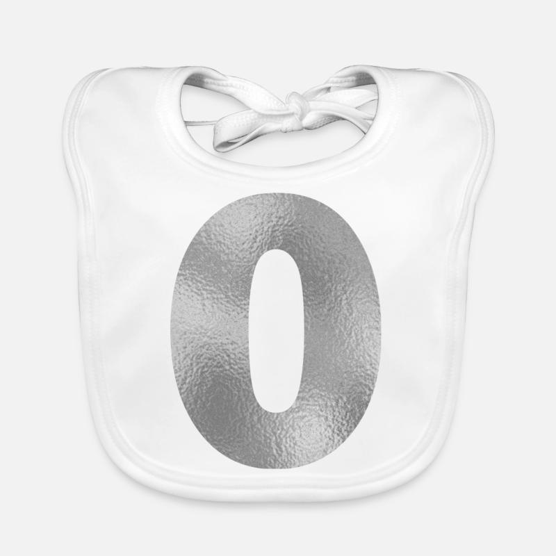 Numéro 0 Argent Bavoir bio Bébé