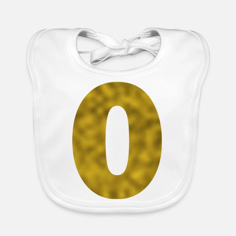 Numéro 0 Or Bavoir bio Bébé
