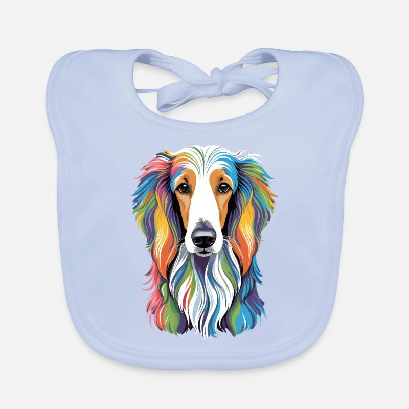 Afghanischer Windhund Baby Bio-Lätzchen