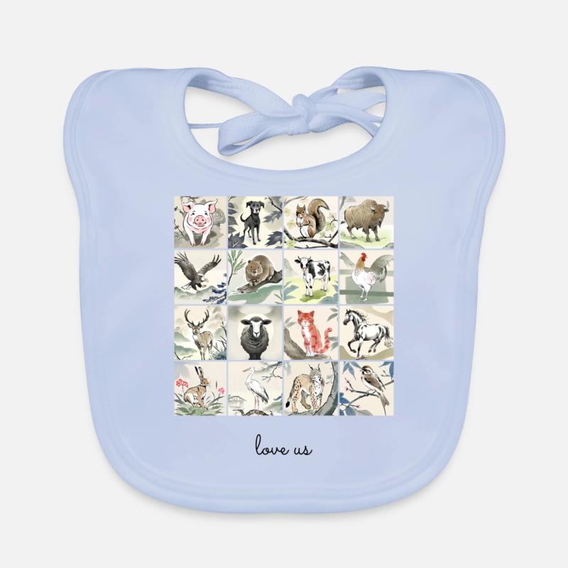 Aimez-nous Collage Bavoir bio Bébé