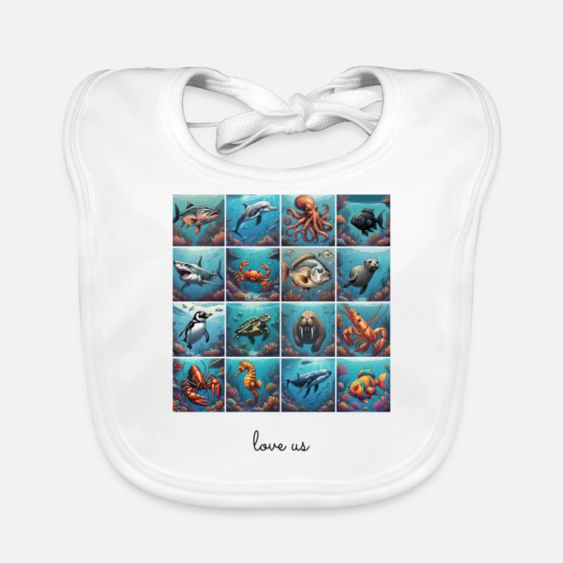 Aimez-nous Collage 3 Bavoir bio Bébé