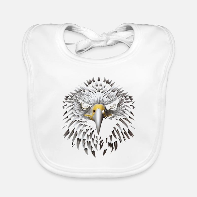 Regal Op Art Eagle Canvas Masterpiece Organic Baby Bibs