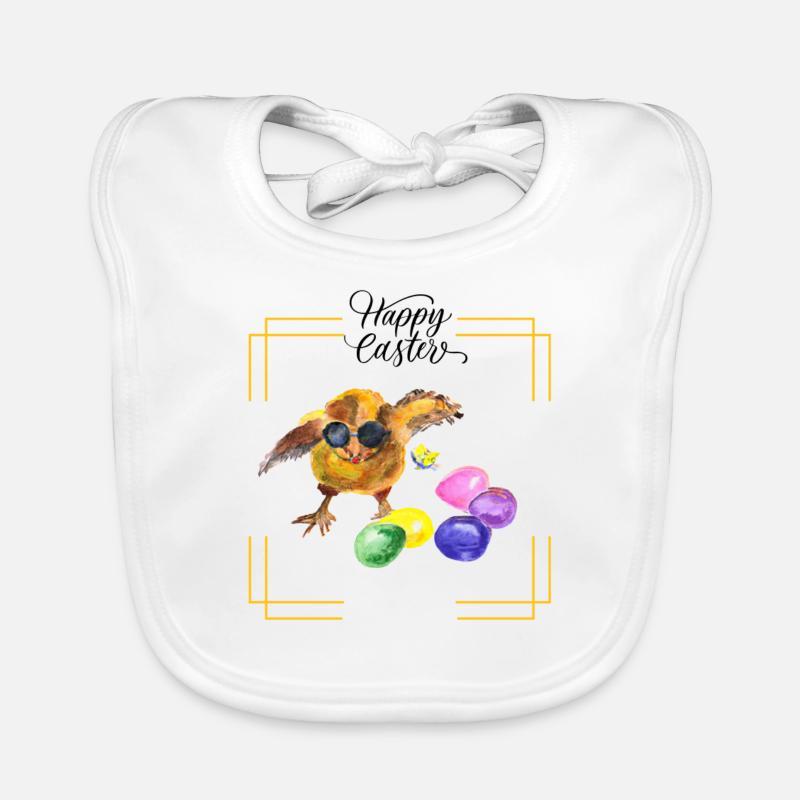 Joyeuses Pâques Bavoir bio Bébé