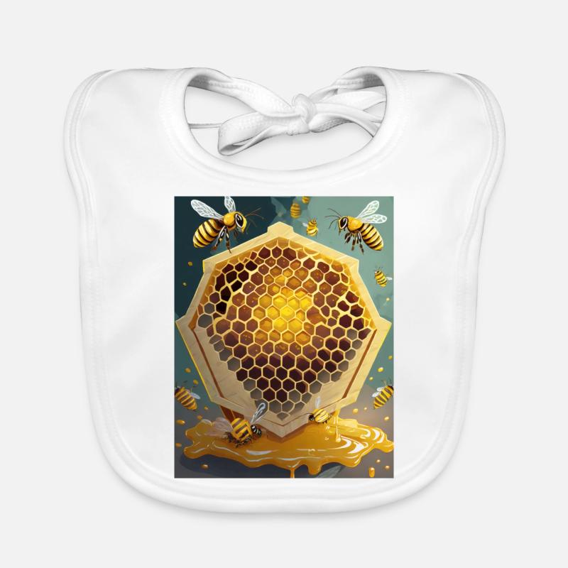 I’m a Beekeeper cool proud logo design Organic Baby Bibs