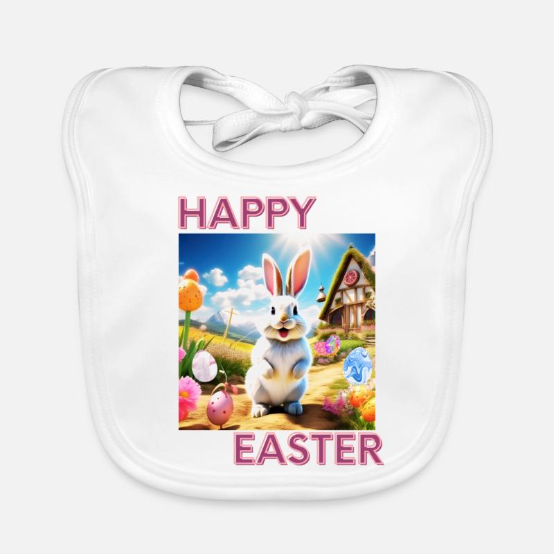 Frohe Ostern Baby Bio-Lätzchen