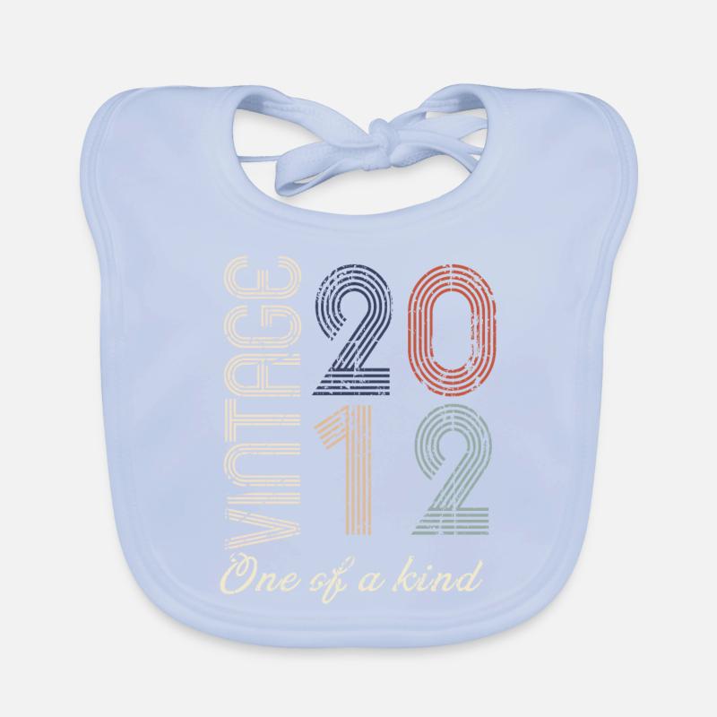 12-jähriges Jubiläum 2012 - Vintage-Retro-Geschenkidee Baby Bio-Lätzchen