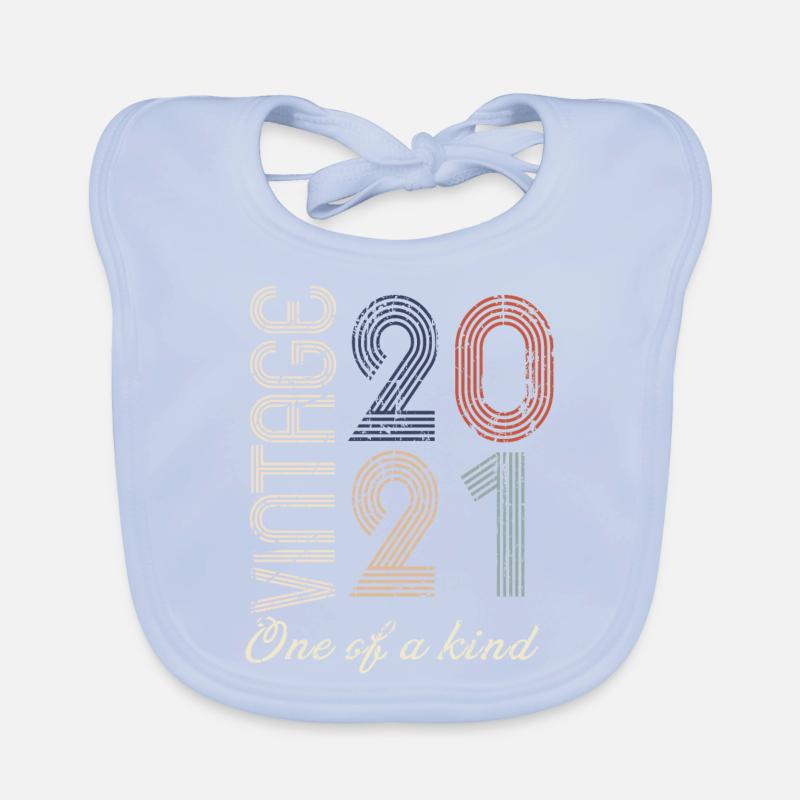 3. Jubiläum 2021 - Vintage-Retro-Geschenkidee Baby Bio-Lätzchen