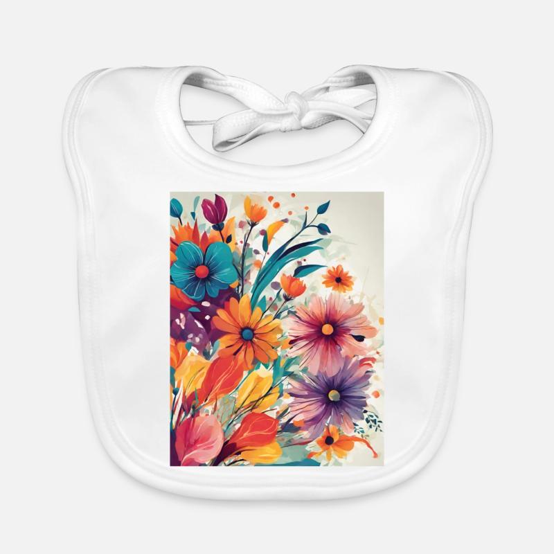 Blumen Baby Bio-Lätzchen