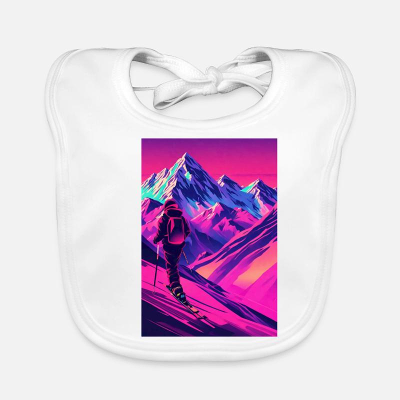 Skiing Organic Baby Bibs