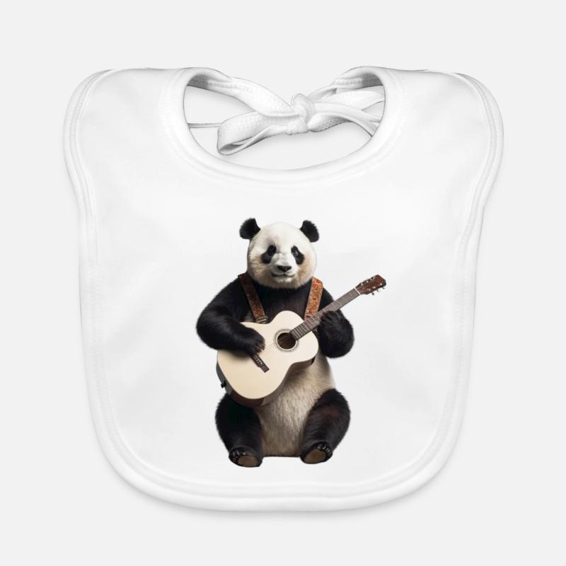 Panda guitare Bavoir bio Bébé