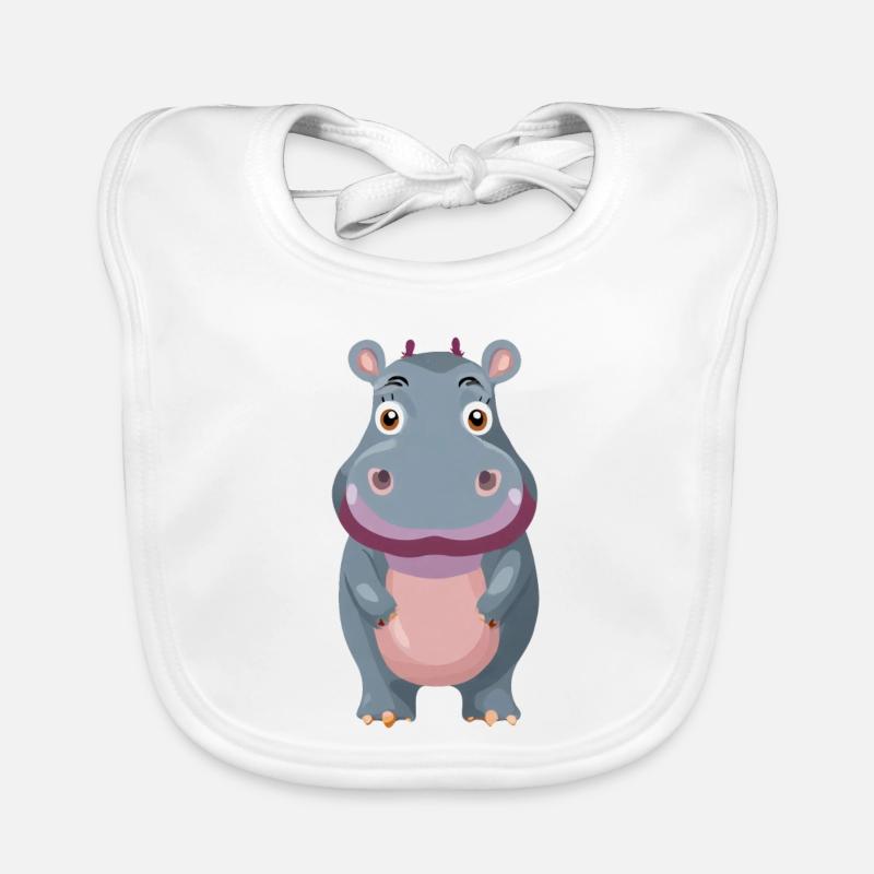 Hippopotame mignon Bavoir bio Bébé