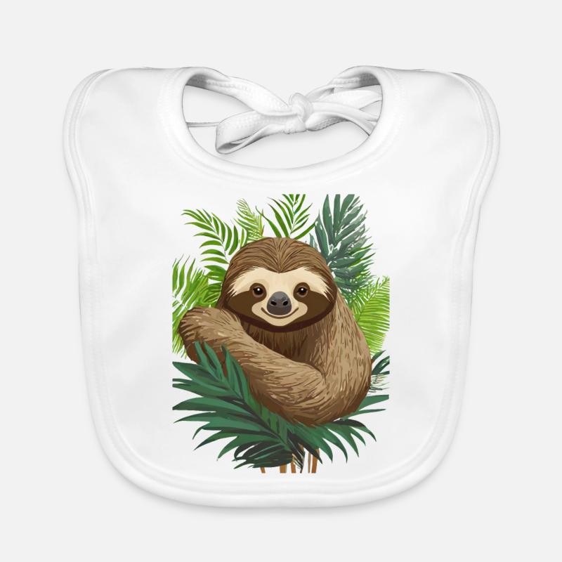 Sloth Organic Baby Bibs