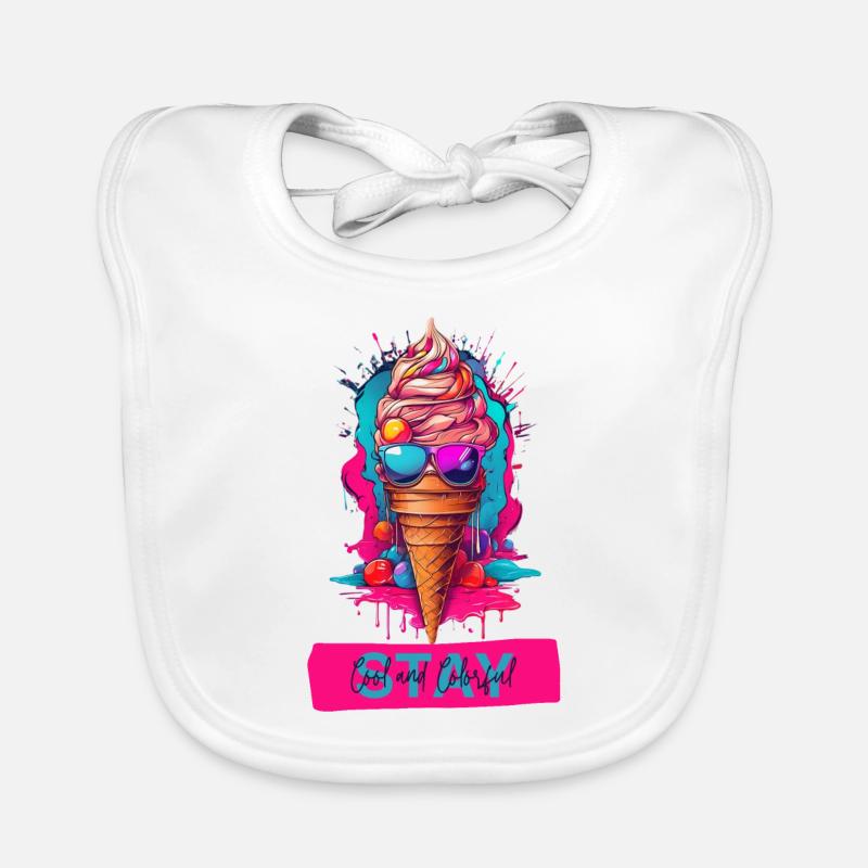 Radiant Delight - Helles Eis Baby Bio-Lätzchen