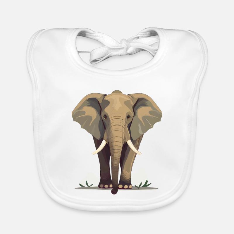 Éléphant Bavoir bio Bébé