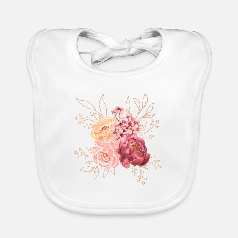 Composition florale Bavoir bio Bébé