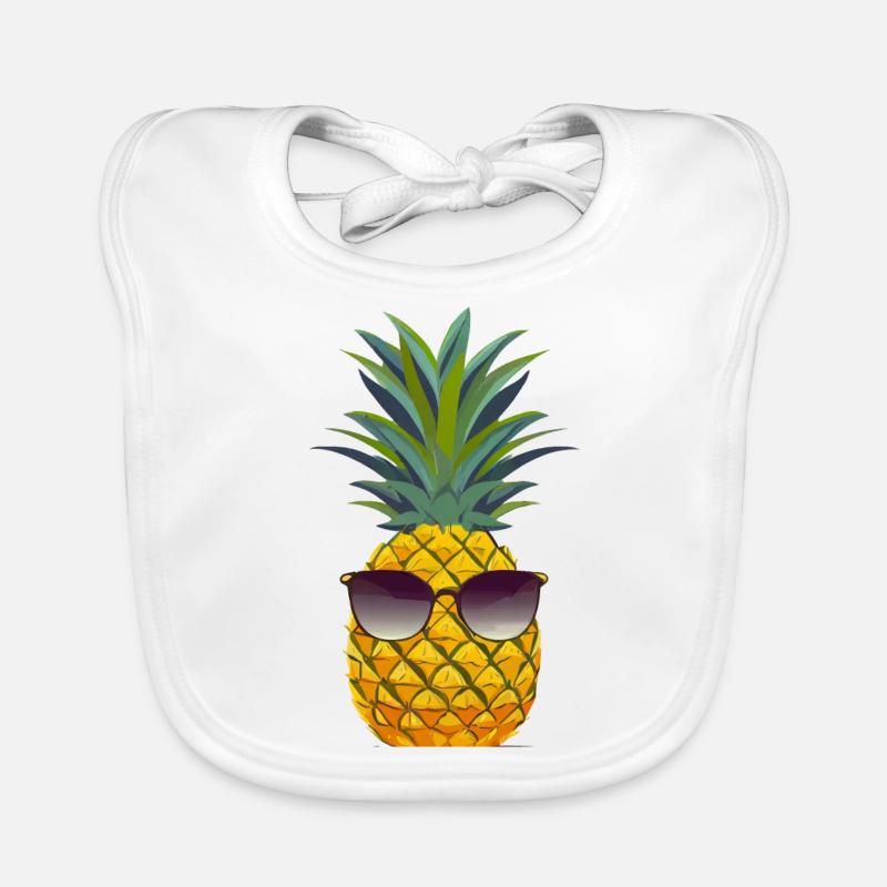 Ananas avec lunettes de soleil Bavoir bio Bébé
