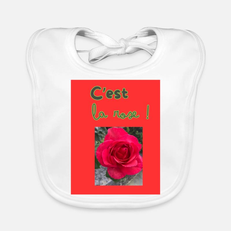 C'est la rose! - Bavoir bio Bébé - blanc