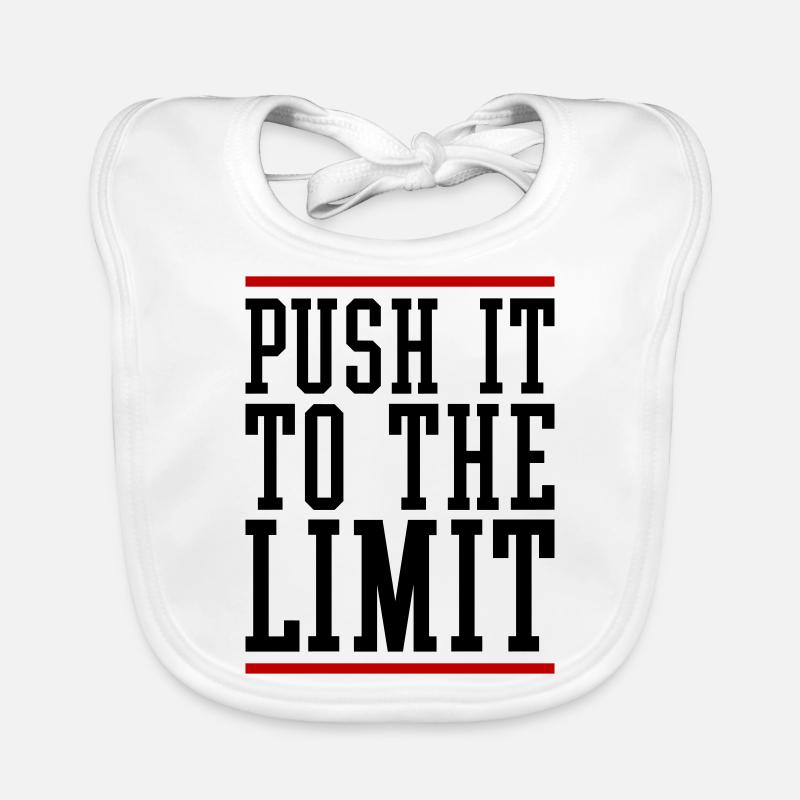 Push It To The Limit Motivation Organic Baby Bibs
