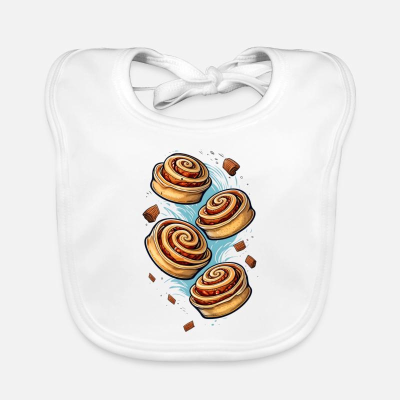 Cinnamon rolls Organic Baby Bibs