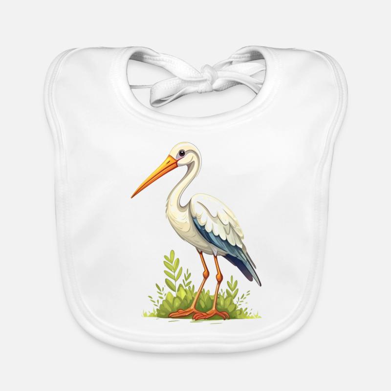 Cigogne Bavoir bio Bébé