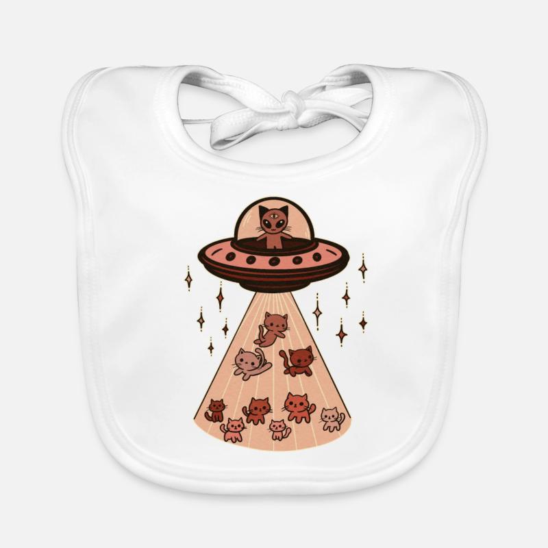 Aliens loves cats Organic Baby Bibs