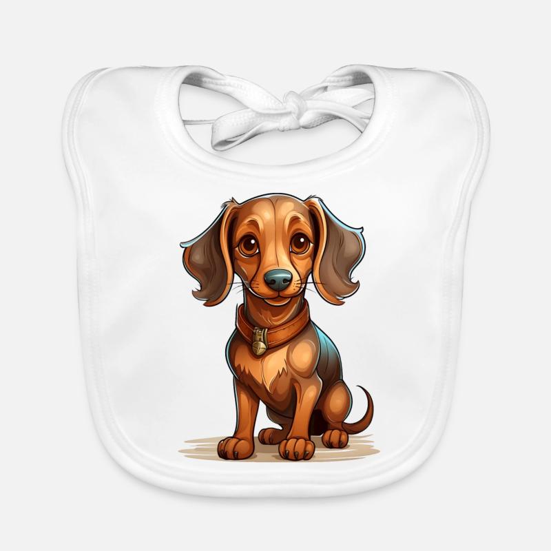 Un teckel mignon Bavoir bio Bébé