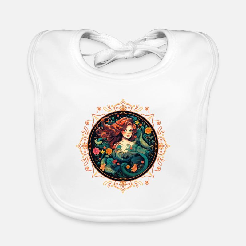 Sirène colorée Bavoir bio Bébé