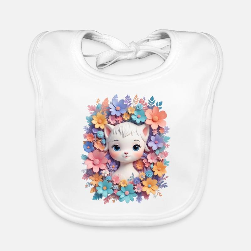Chat heureux, maison heureuse Bavoir bio Bébé