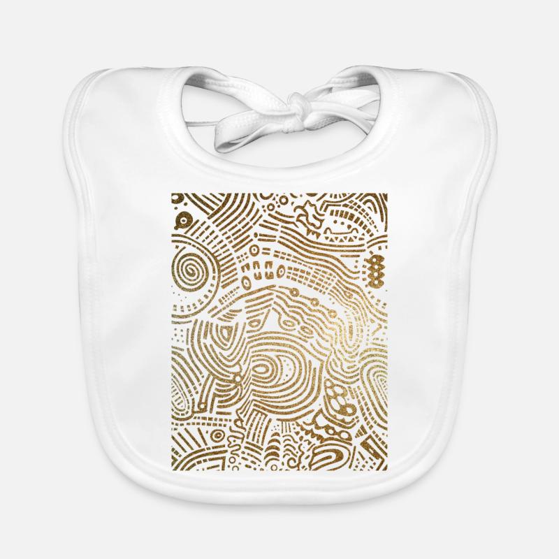 Graphique - Bavoir bio Bébé - blanc