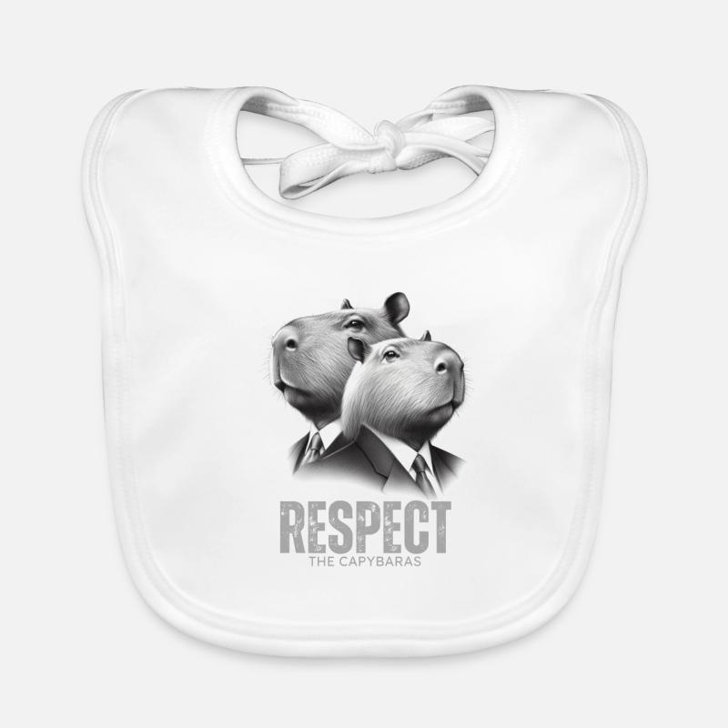 Respect the capybaras Organic Baby Bibs