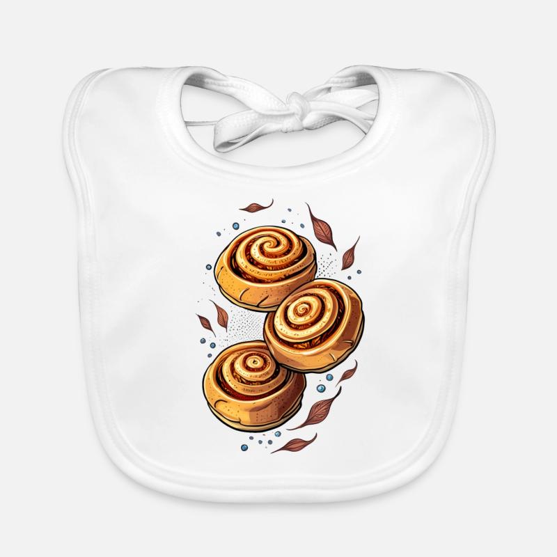 Cinnamon rolls Organic Baby Bibs
