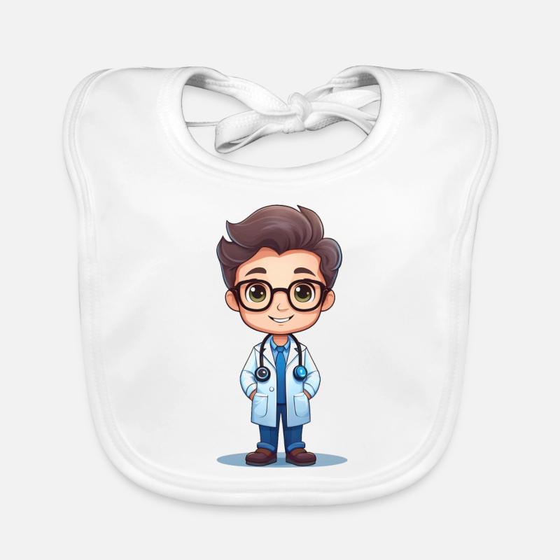 Arzt oder Doktor Baby Bio-Lätzchen