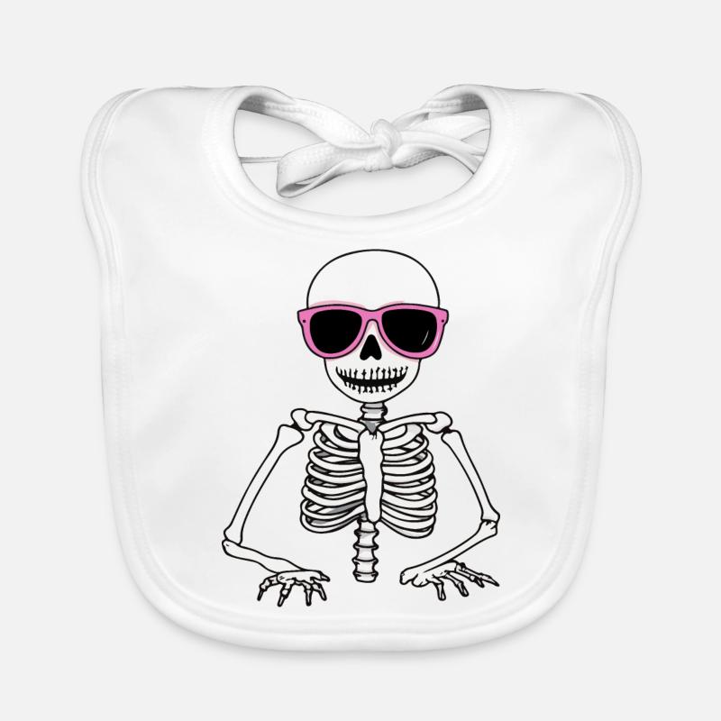 Skelett Halloween Cool Baby Bio-Lätzchen