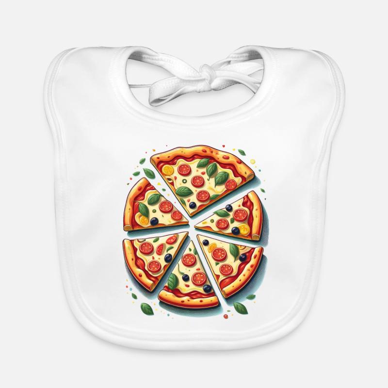 De délicieuses tranches de pizza Bavoir bio Bébé