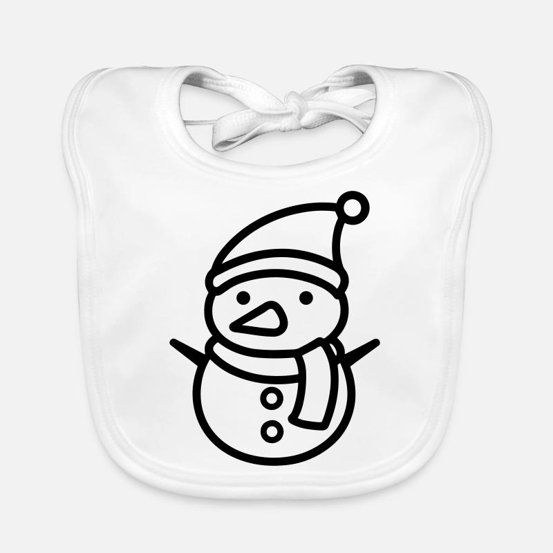Schneemann Baby Bio-Lätzchen