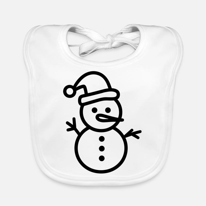 Schneemann Baby Bio-Lätzchen