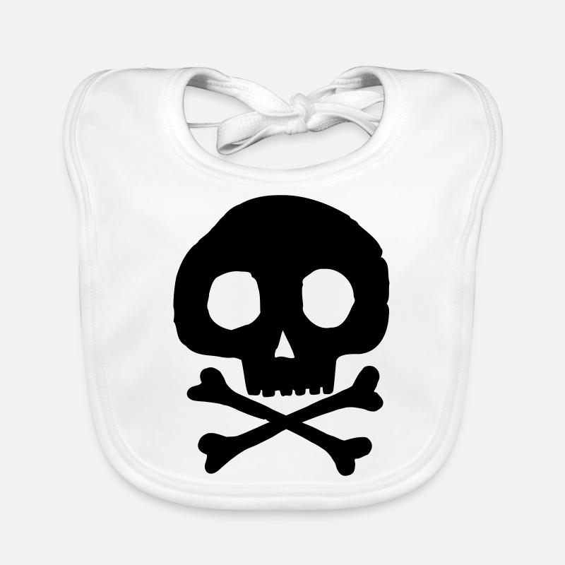 Skull and bones Organic Baby Bibs